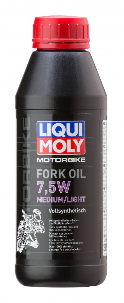 3099 — LiquiMoly 7,5W Motorbike Fork Oil Medium/Light (0.5L) масло !(синт.) для вилок и амортизаторов LIQUI MOLY
